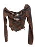 Free People Floral Multi Color Short Sleeve Blouse Size XS - photo 2