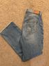 Johnny Was 100% Cotton Floral Blue Jeans Size 28 - photo 3