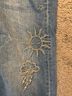 Johnny Was 100% Cotton Floral Blue Jeans Size 28 - photo 5