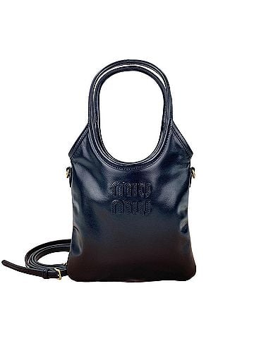 Miu Miu Miu Miu Miu Ivy Mini 2-Way Handbag, Black (view 1)
