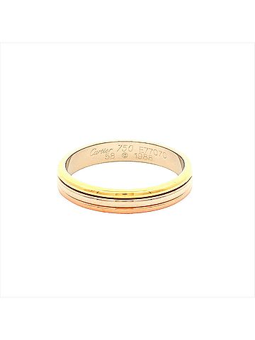 Cartier Cartier Louis Vendôme Ring, Size #58, 18K Yellow Gold (4.8g), Pink (18K White Gold), (3-color) (view 2)