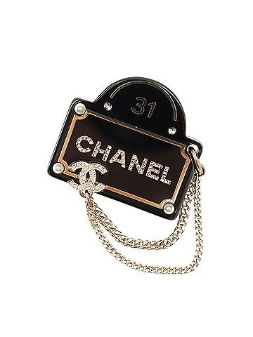 Chanel Chanel Brooch, Coco Mark Street Sign Motif, D22B AB9372 CHANEL Brooch BROACH (view 1)