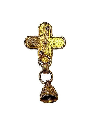 Chanel Chanel 94A Vintage Bell Cross Motif Brooch GPG Gold (view 2)