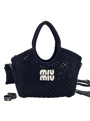 Miu Miu Miu Miu Miu Ivy Mesh Handbag, Black (view 1)