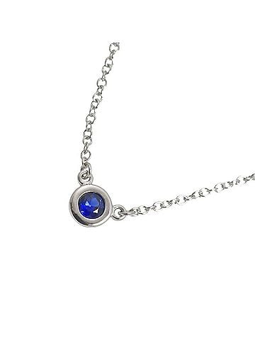 Tiffany & Co. Tiffany &amp; Co. By the Yard Sapphire 0.11ct Necklace 41cm Platinum (view 1)
