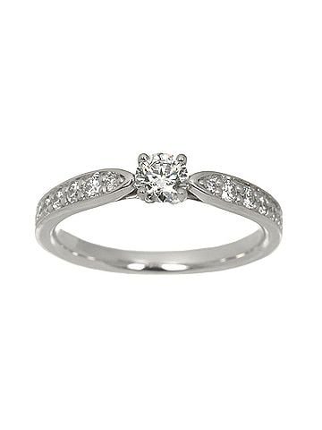 Tiffany & Co. Tiffany &amp; Co. Harmony Diamond Ring, 0.18ct, F IF 3EX, Platinum. (view 2)