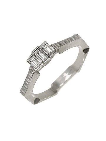 Gucci Gucci Link to Love Ring with Diamonds, 18K White Gold (750) (view 1)