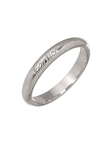 Cartier Cartier 1895 Classic Band Ring #52, 2.9mm wide, Platinum. (view 1)