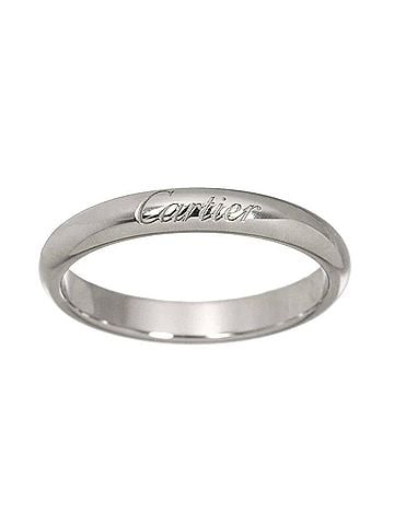 Cartier Cartier 1895 Classic Band Ring #52, 2.9mm wide, Platinum. (view 2)