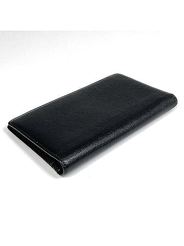 Chanel Chanel Camellia Bi-fold Long Wallet, Coco Mark, Leather, Black, A46511, Women's (view 2)