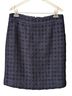 J.Crew Checkered-gingham Houndstooth Tweed Blue Black Wool Skirt Size 10 - photo 1