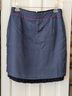 J.Crew Checkered-gingham Houndstooth Tweed Blue Black Wool Skirt Size 10 - photo 3