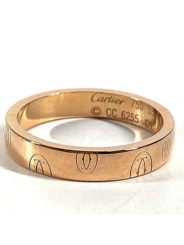 Cartier CARTIER Cartier 18K Gold Happy Birthday Logo Accessory Jewelry Ring Au750 Women's Pink 1 (view 1)