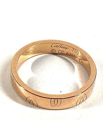 Cartier CARTIER Cartier 18K Gold Happy Birthday Logo Accessory Jewelry Ring Au750 Women's Pink 1 (view 2)