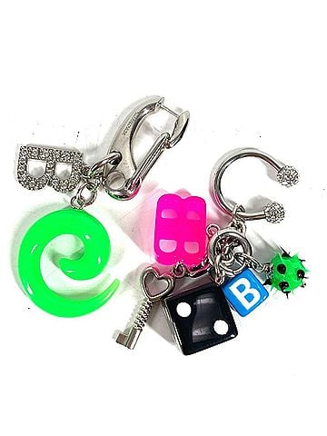 Balenciaga BALENCIAGA 806245 Dice BB Rhinestone Logo Pigalle Collector Accessories Earrings Plastic Metal Men's Women's Multicolor (view 1)
