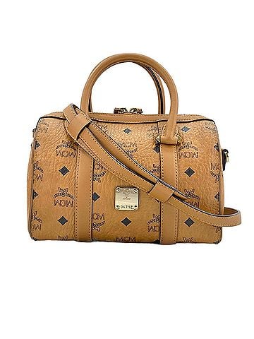 MCM MCM Visetos Monogram 2-Way Handbag, Brown (view 1)