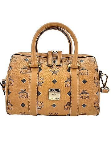 MCM MCM Visetos Monogram 2-Way Handbag, Brown (view 2)