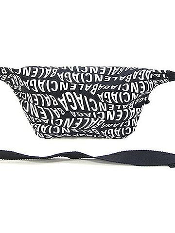 Balenciaga Balenciaga Wheel Belt Bag 533009 Black White Coated Canvas Waist Shoulder for Women and Men BALENCIAGA (view 2)
