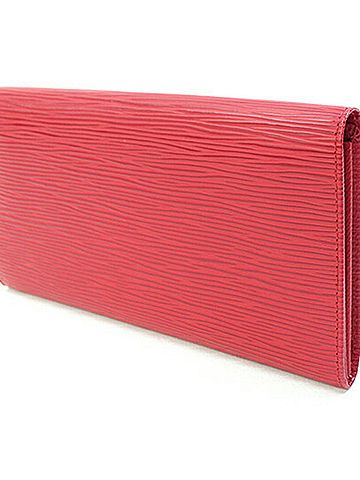 Louis Vuitton Louis Vuitton Bi-fold Long Wallet Epi Pochette Portemonnaie Credit M63577 Castilian Red for Women LOUIS VUITTON (view 2)