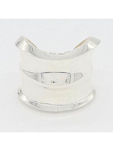 Saint Laurent Saint Laurent Bangle Cuff Silver Metal Bracelet for Men (view 1)