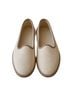Pratesi 100% Canvas Solid Tan Burgundy White Flats Size 5 - photo 1