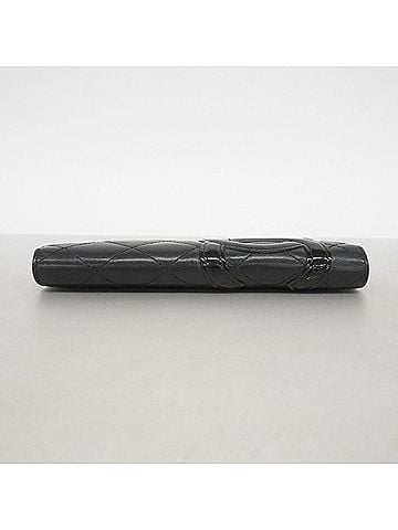 Chanel Chanel Cambon Lambskin Long Wallet, Black, Women's (view 2)