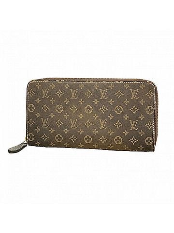 Louis Vuitton Louis Vuitton Monogram Mini Lin Zippy Wallet M95235 Ebene Women's Long (view 1)