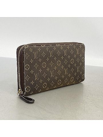Louis Vuitton Louis Vuitton Monogram Mini Lin Zippy Wallet M95235 Ebene Women's Long (view 2)
