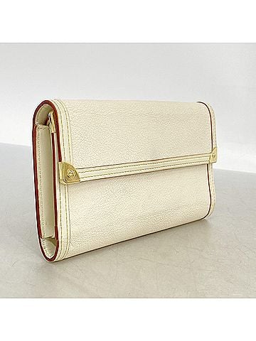 Louis Vuitton Louis Vuitton Suhali Tri-fold Long Wallet, Portefeuille Tresor International, M91839, Blanc, Ladies'. (view 2)