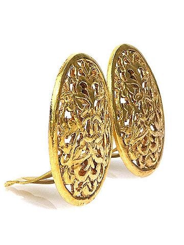 Chanel Chanel earrings, Coco Mark design, metal, gold, women's, e62010k (view 2)