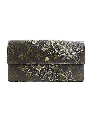 Louis Vuitton Louis Vuitton LOUIS VUITTON Long Wallet Monogram Dentelle Portefeuille Sarah Canvas Brown Gold Women's M95390 e62005a (view 1)