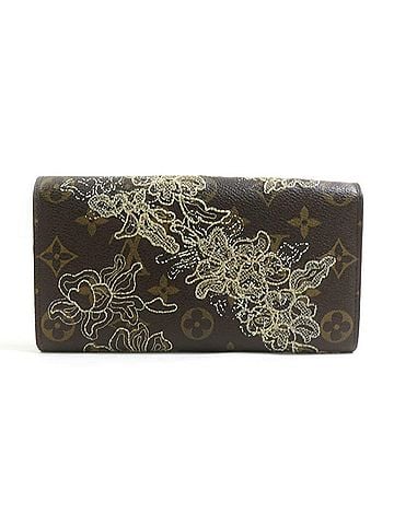 Louis Vuitton Louis Vuitton LOUIS VUITTON Long Wallet Monogram Dentelle Portefeuille Sarah Canvas Brown Gold Women's M95390 e62005a (view 2)