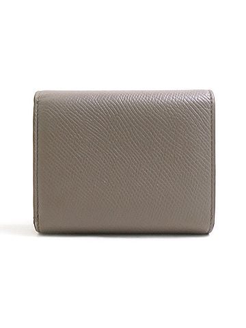 Céline Celine CELINE Tri-fold Wallet Leather Greige Women's e62003d (view 2)