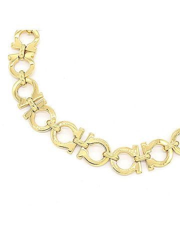Salvatore Ferragamo Salvatore Ferragamo Ferragamo necklace, Gancini design, gold metal pendant, choker, all-over women's, Salvatore (view 1)