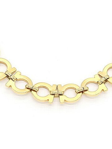 Salvatore Ferragamo Salvatore Ferragamo Ferragamo necklace, Gancini design, gold metal pendant, choker, all-over women's, Salvatore (view 2)