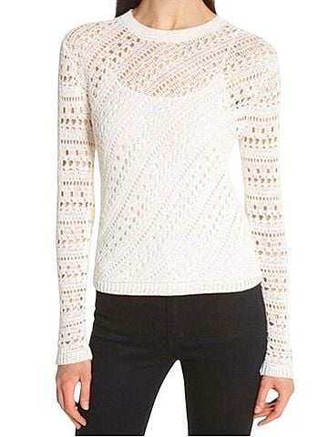 Theory Tissage Crochet Sweater Pullover Sweater (view 1)