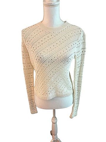 Theory Tissage Crochet Sweater Pullover Sweater (view 2)
