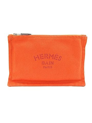 Hermès Hermes Handbag Pouch New Yachting PM Orange Canvas Flat Multi Mini Clutch Women's HERMES (view 1)