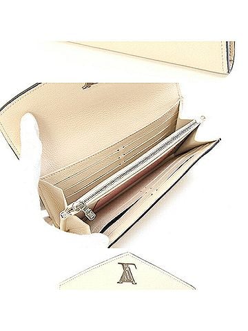 Louis Vuitton Louis Vuitton Bi-fold Long Wallet Portefeuille MyLockme M62656 Crème Taurillon Flower Design LV Women's LOUIS VUITTON (view 2)