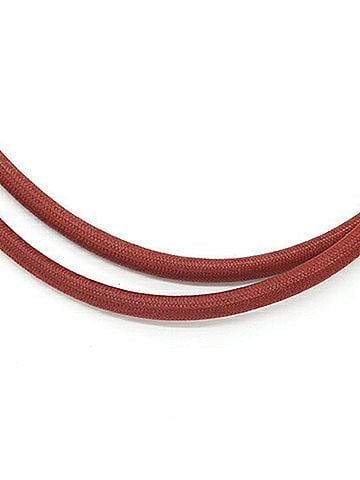 Hermès Hermes choker, long red, sterling silver 925, fabric necklace pendant, women's. (view 2)
