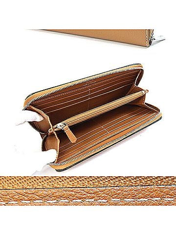 Cartier Cartier Round Long Wallet C de L3001532 Brown Leather Women's (view 2)