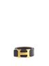 Hermès 100% Leather Black Constance Martelee H Reversible Belt Leather with Hammered Hardware Medium One size - photo 1