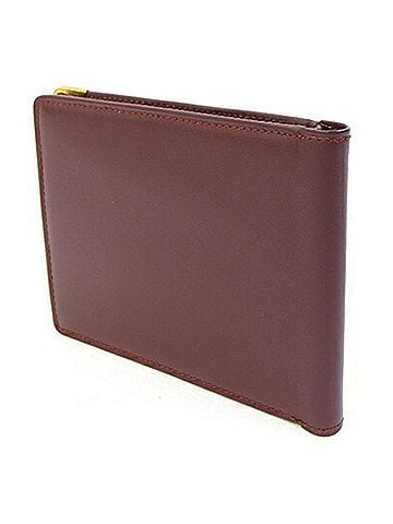 Cartier Cartier Bi-fold Money Clip Must Bordeaux Leather Wine Red Wallet Billfold Men's (view 2)