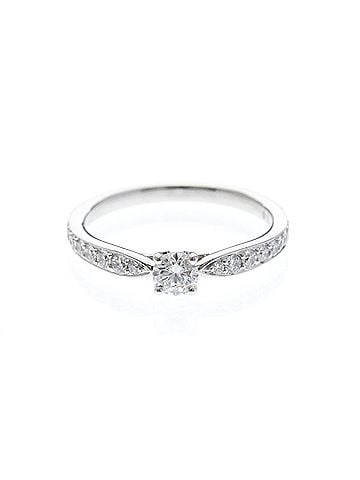 Tiffany & Co. Tiffany Harmony Half Diamond Ring Platinum Fashion Diamond Band Ring Carat/0.2 Silver (view 1)