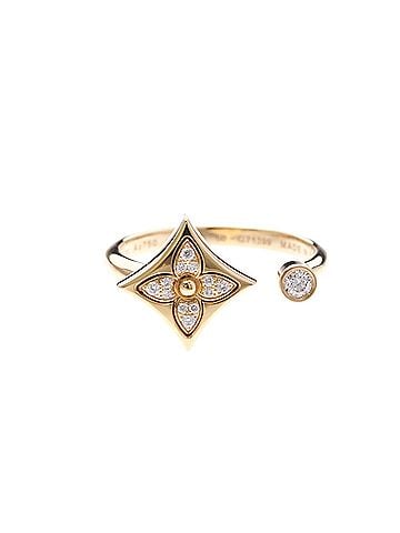 Louis Vuitton Louis Vuitton Star Blossom Ring Q9S82D Pink Gold (18K) Fashion Diamond Band Ring Pink Gold (view 1)