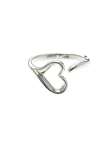 Tiffany & Co. Tiffany Open Heart Ring Silver 925 Fashion No Stone Band Ring Silver (view 1)