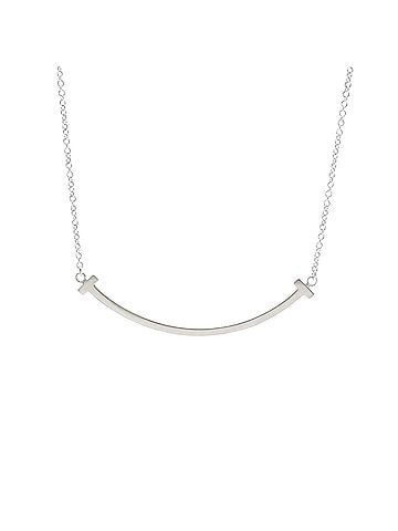 Tiffany & Co. Tiffany Tiffany T Smile Small Size Necklace White Gold (18K) No Stone Men,Women Fashion Necklace (Silver) (view 1)