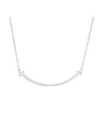 Tiffany & Co. Tiffany Tiffany T Smile Small Size Necklace White Gold (18K) No Stone Men,Women Fashion Necklace (Silver) (view 2)