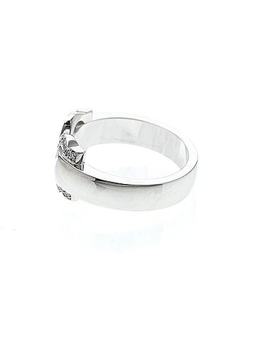 Cartier Cartier 2C Boucle Diamond Ring White Gold (18K) Fashion Diamond Band Ring Silver (view 2)