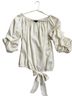 Prelude 100% Polyester White Long Sleeve Blouse Size L - photo 1